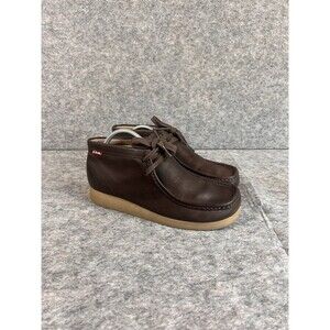 Clarks Brown Beeswax Leather Wallabees Stinson Hi Chukka Boots Sz 8 Mens Preppy